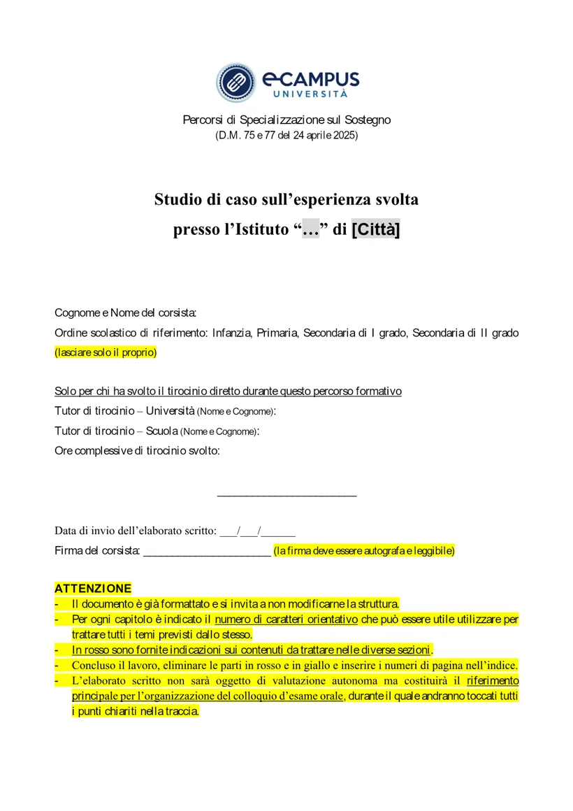 Anteprima Format INDIRE — eCampus